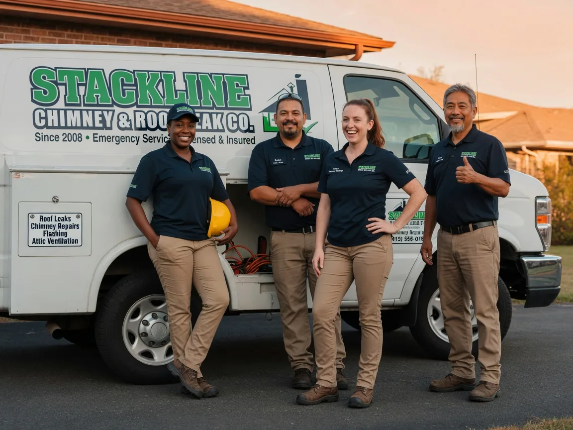 Chimney flashing repair company in Naples, TX